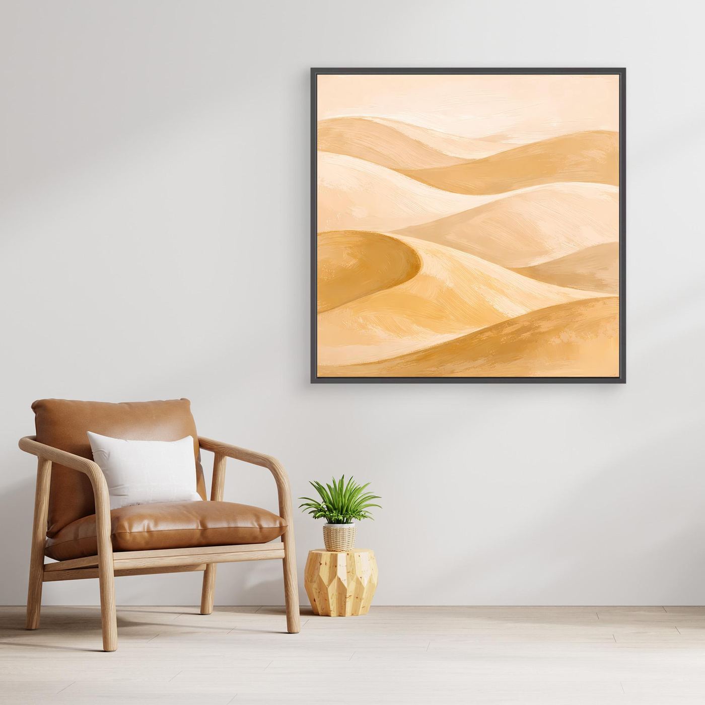 Leinwand Sanfte Wüstendünen im Abendlicht | Abstraktes Sahara Wandbild