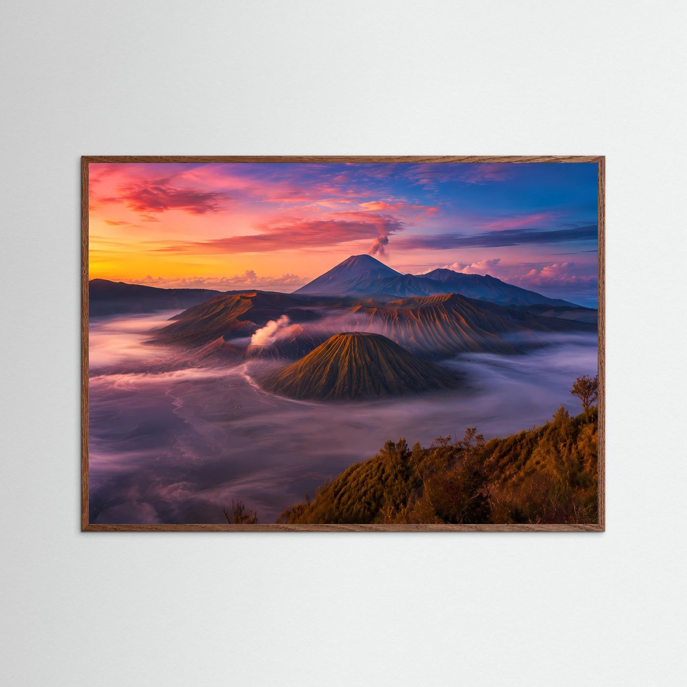 Magischer Mount Bromo bei Sonnenaufgang | Indonesien Vulkan & Natur Poster