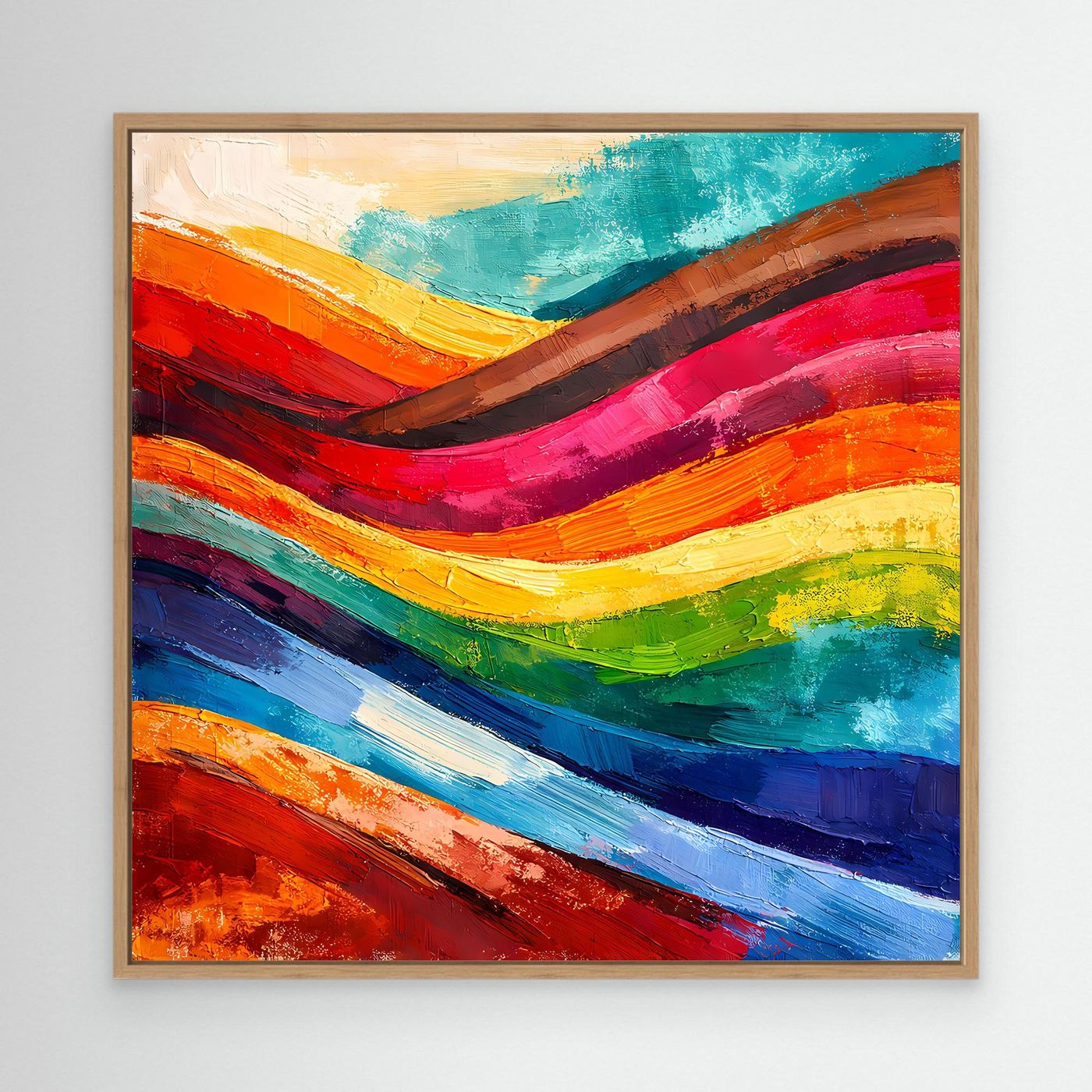 Abstraktes Farbenspiel Leinwandbild | Moderne Farbexplosion Kunst-Wandbild