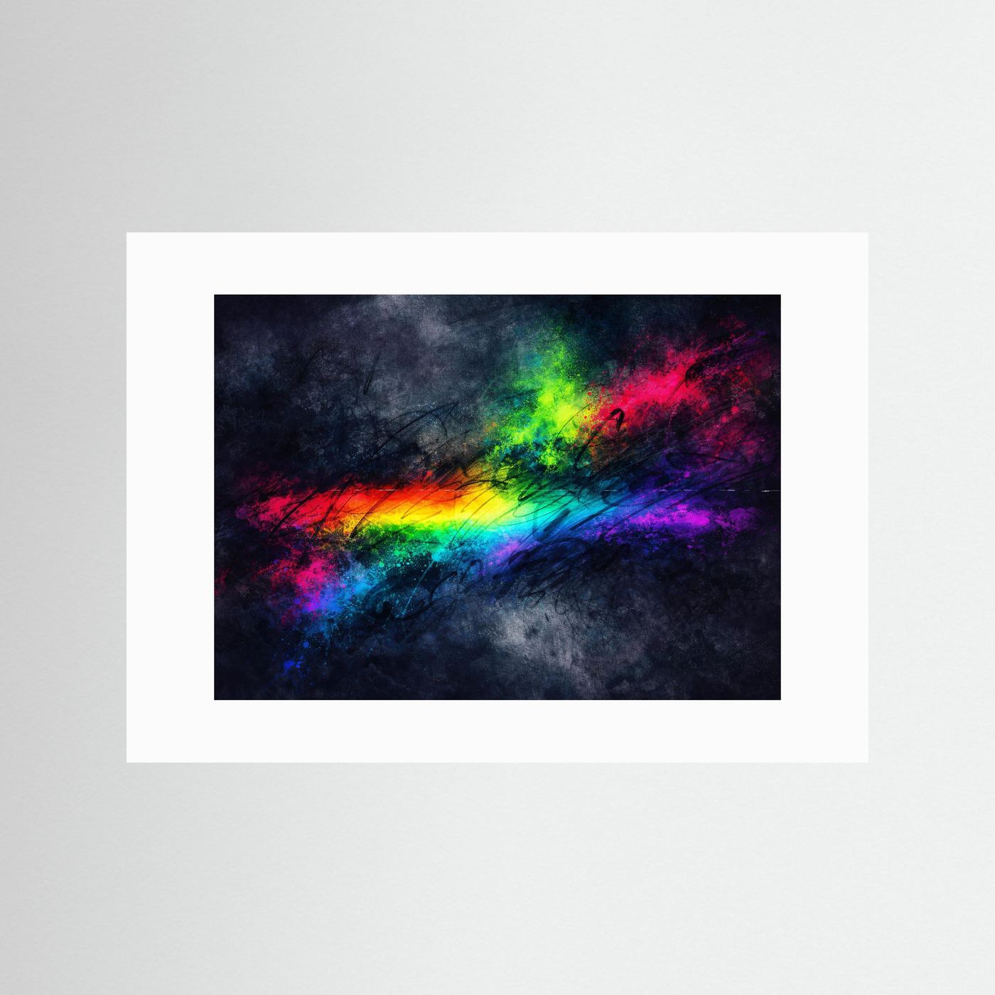 Abstrakte Energie & Farbdynamik | Moderner Kunst Print Querformat Wandbild