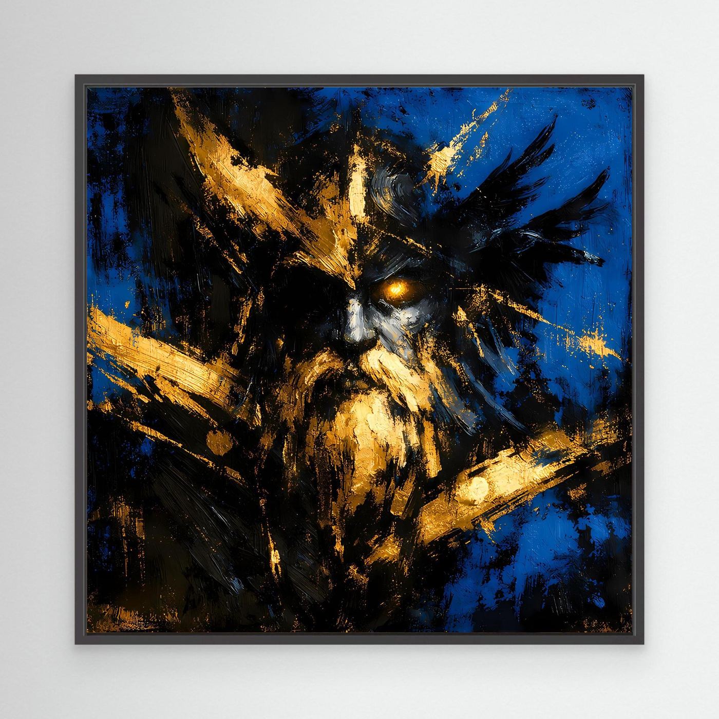 Leinwand Mythischer Nordischer Gott Odin | Abstraktes Wikinger Wandbild