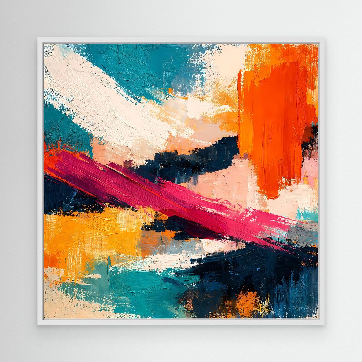 Premium Leinwand Modernes Abstraktes Gemälde | Wandbild Farbexplosion im Impasto-Stil