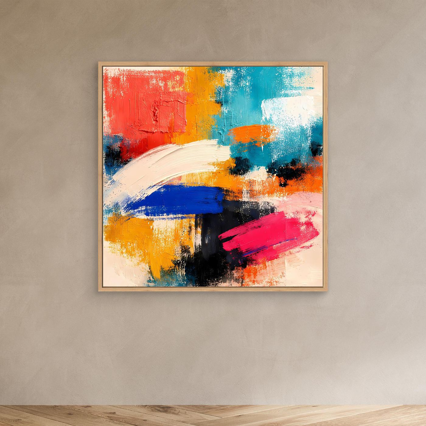 Leinwand Farbenfrohe Abstrakte Texturen | Modernes Color-Blocking Wandbild