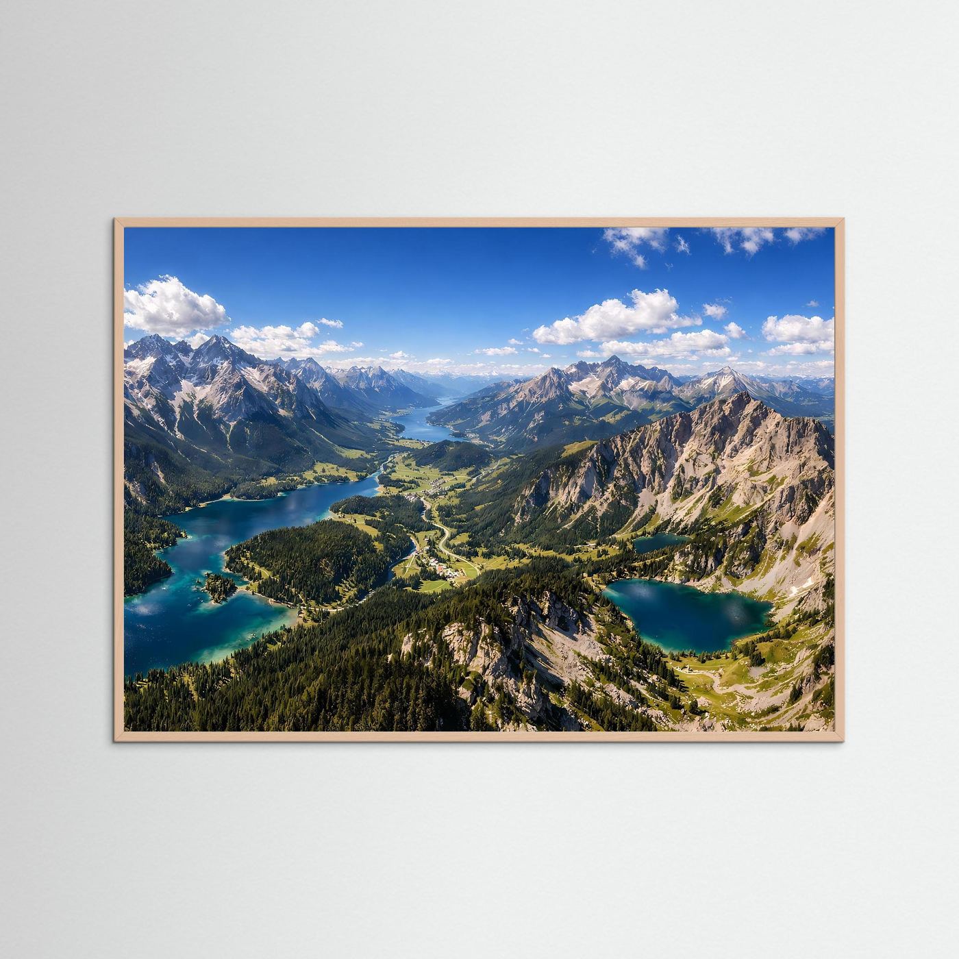 Majestätische Alpentäler und Bergseen | Gipfel & Natur Panorama Poster Querformat