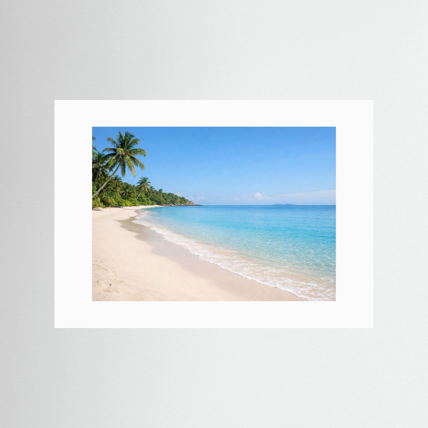 Tropischer Traumstrand | Palmen & Meer Natur Poster Querformat