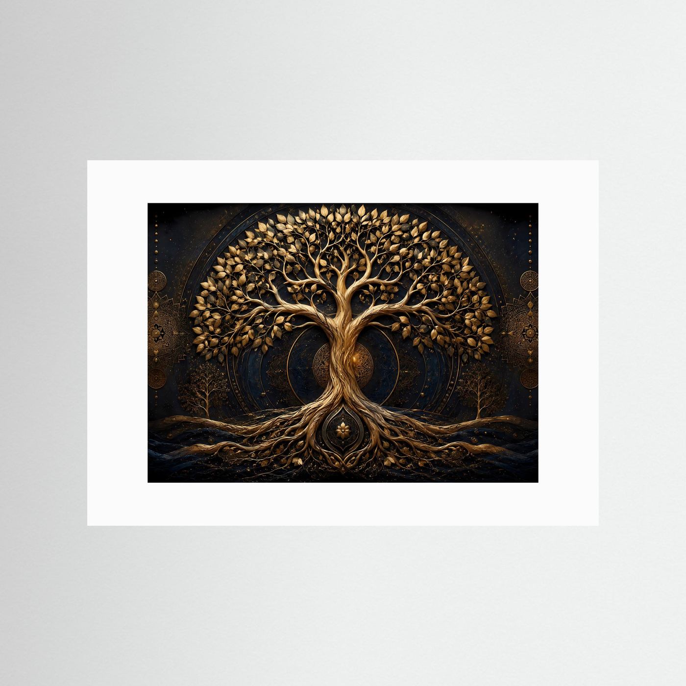 Symbol des Lebens | Edler Baum des Lebens mit goldenen Details Poster