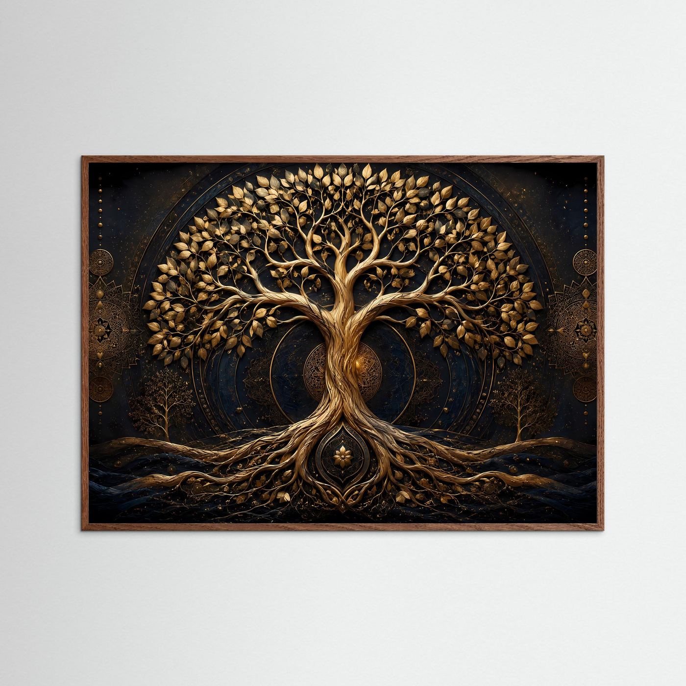 Symbol des Lebens | Edler Baum des Lebens mit goldenen Details Poster