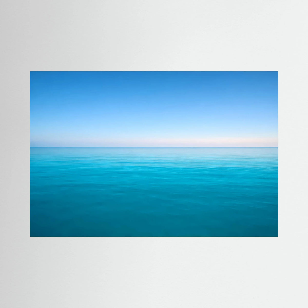 Horizontales Meer-Wandbild im Querformat: türkisfarbenes Wasser und blauer Himmel