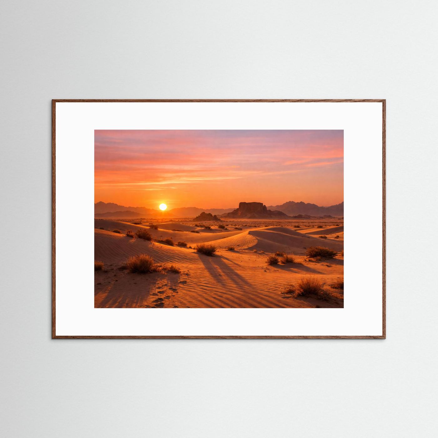 Magischer Sonnenuntergang in der Wüste | Panorama Natur Poster Querformat