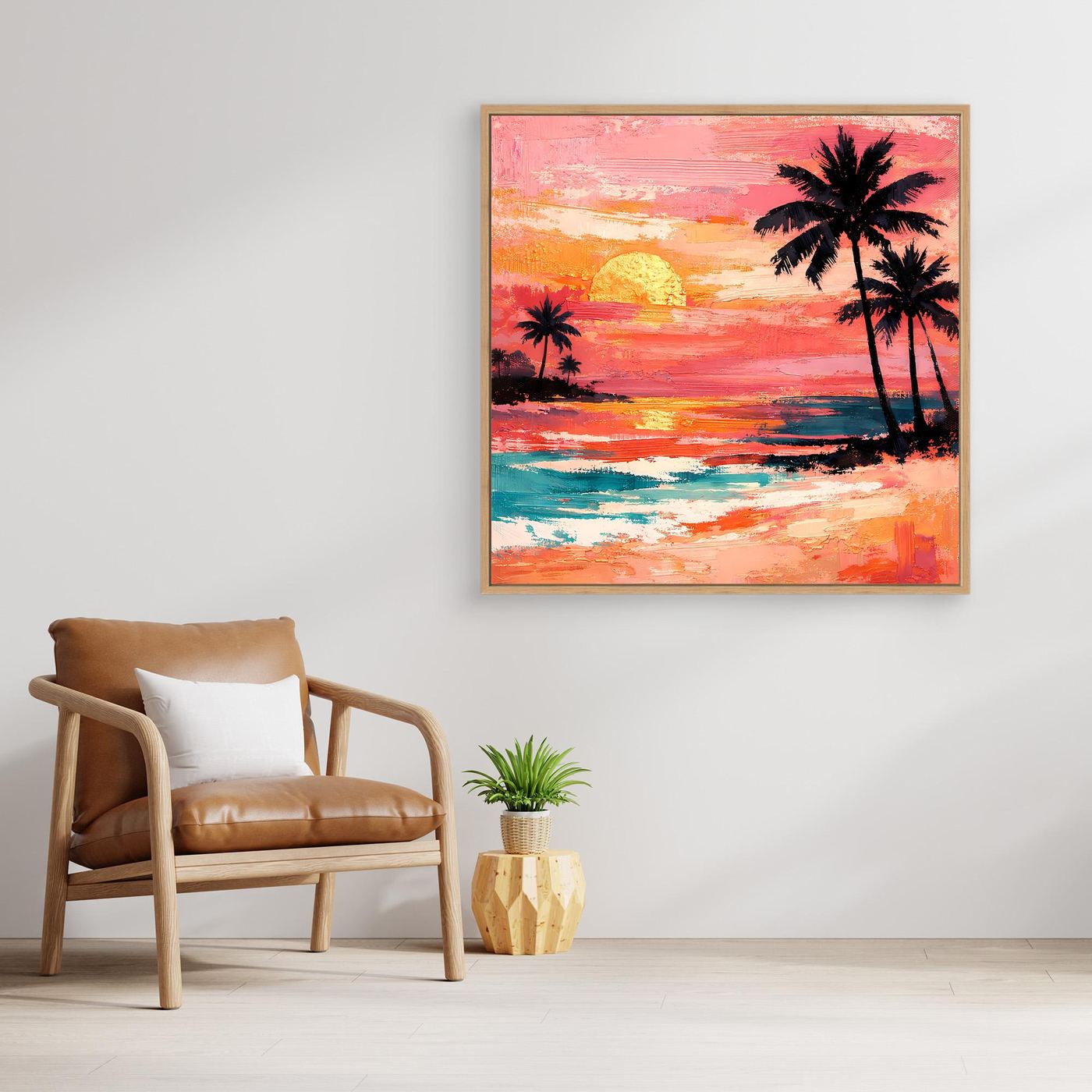Leinwand Elegante Wüstenwellen in Terrakotta | Abstraktes Natur Wandbild