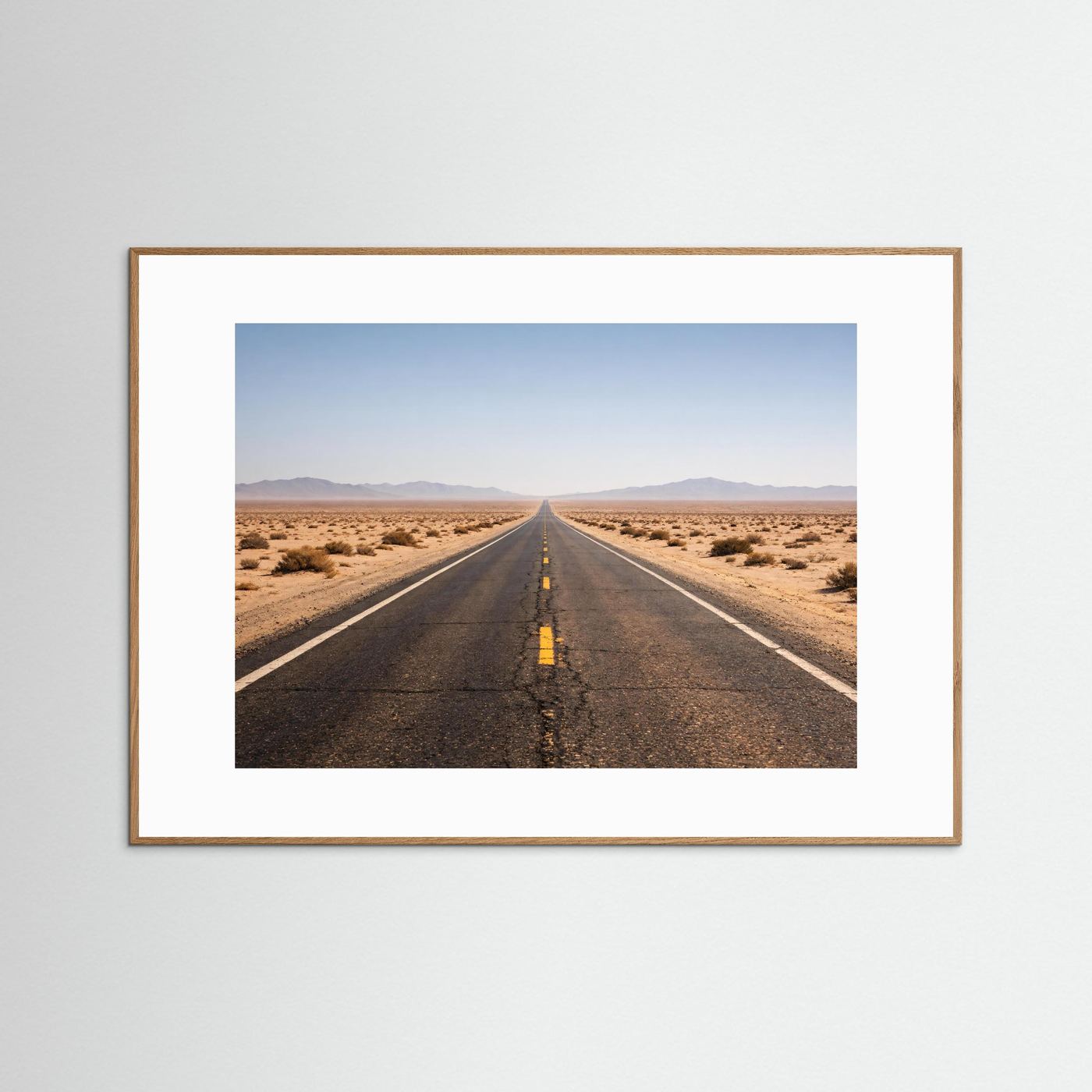 Endlose Straße im Horizont | Wüsten-Panorama Naturposter Querformat