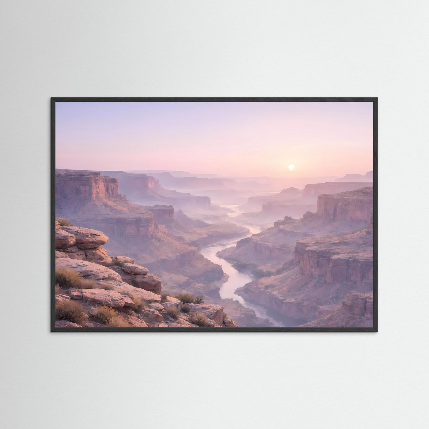 Wandposter mit Canyon-Motiv, schwarzer Rahmen