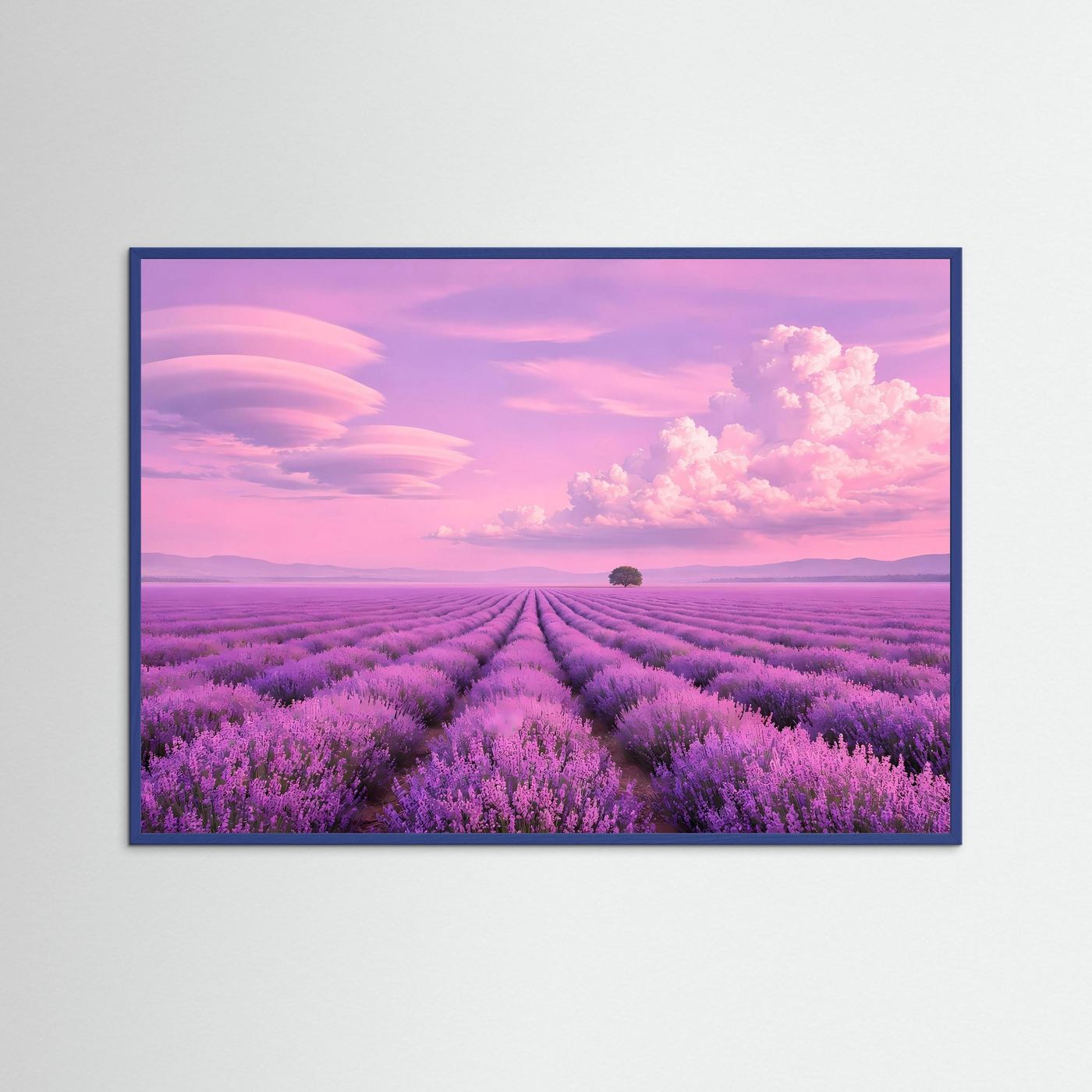 Traumhaftes Lavendelfeld in Rosa & Violett | Provence Panorama Natur Poster Querformat