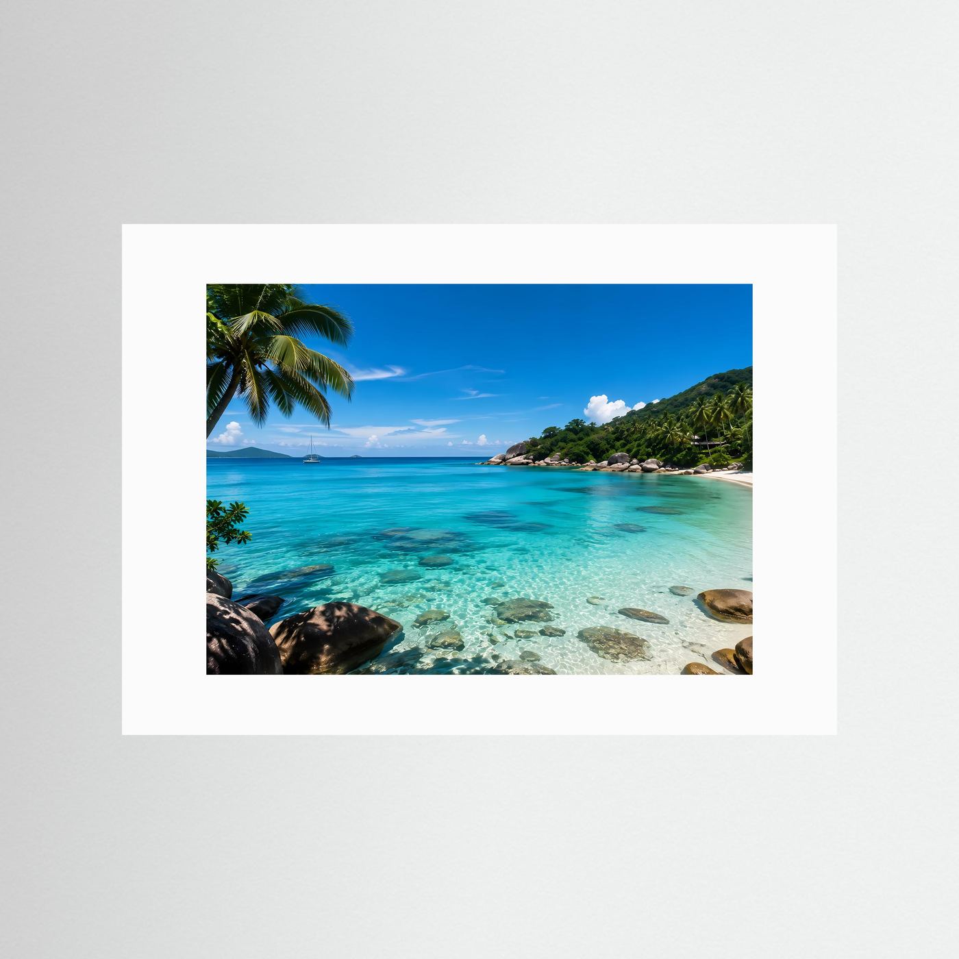 Tropische Lagune mit Palmen | Türkises Meer & Paradiesstrand