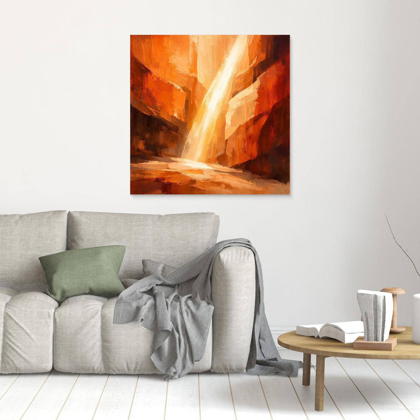 Leinwand Magischer Lichtstrahl im Canyon | Abstraktes Felsen Wandbild