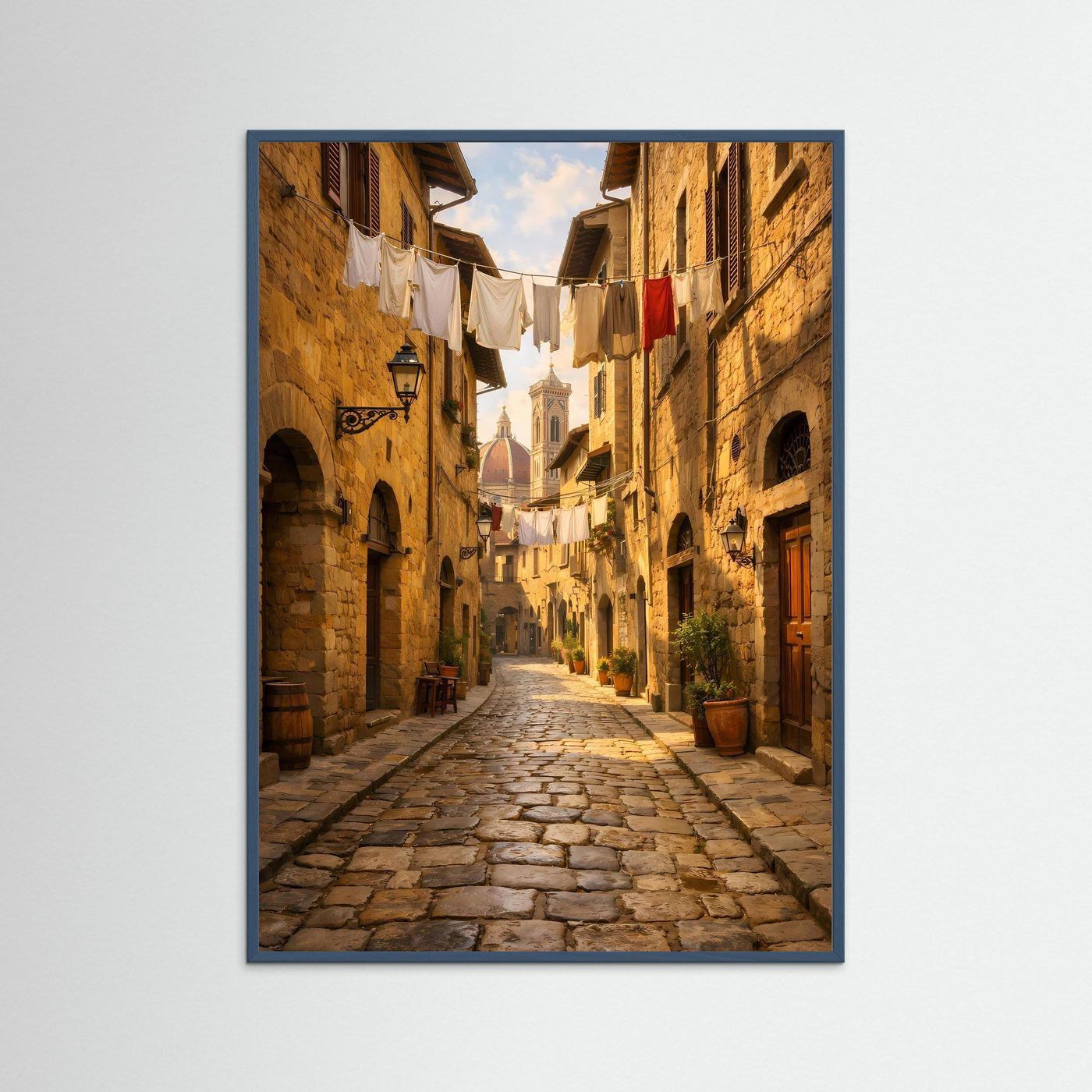 Poster Toskanische Gasse Florenz | Historische Altstadt Wandbild