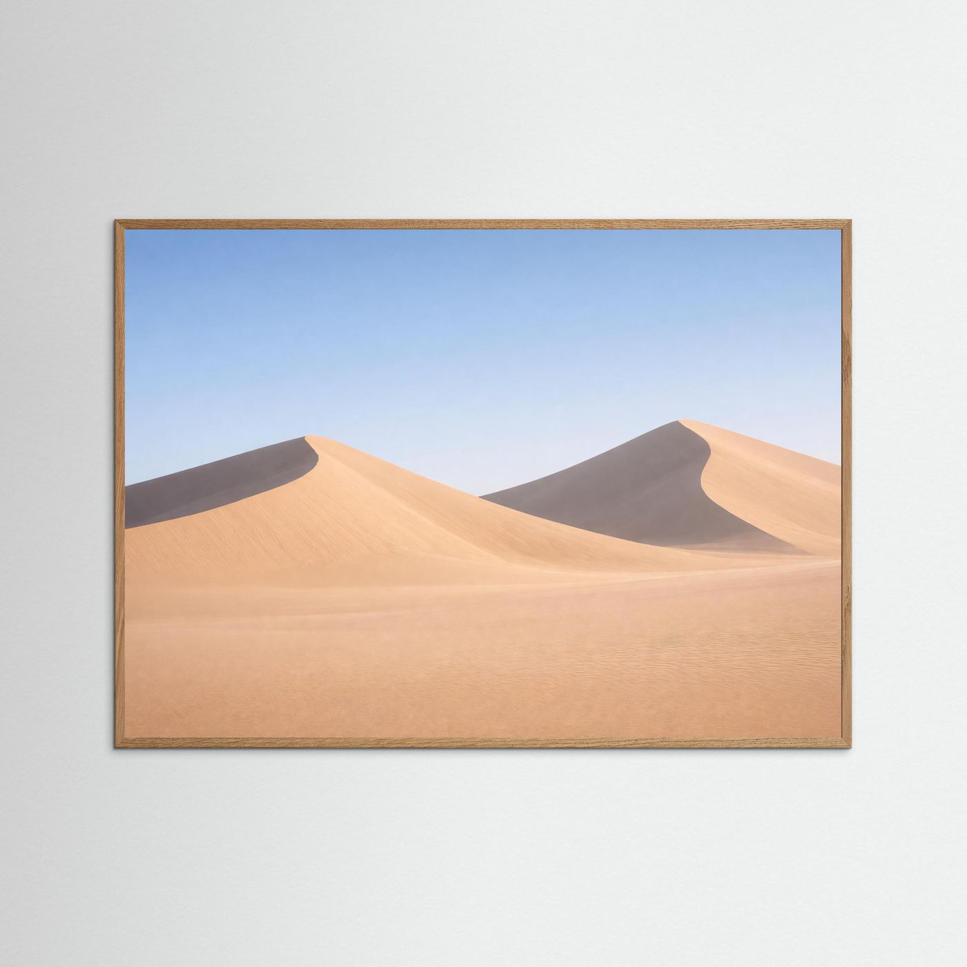 Minimalistische Sanddünen in der Wüste | Abstrakte Natur & Minimal Art Poster Querformat