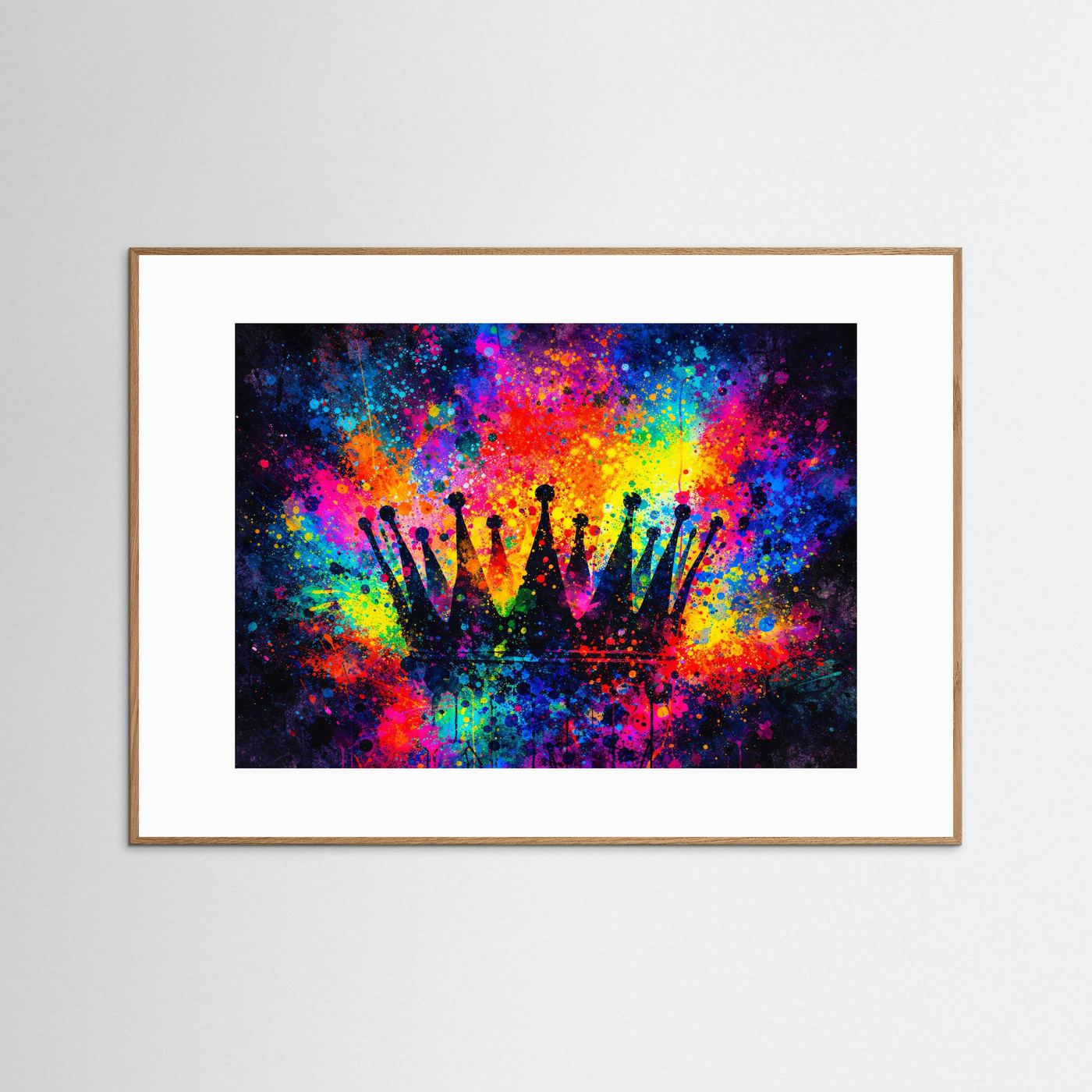 Krone Expressionismus | Farbgewaltiges & Abstraktes Royale Kunst Poster Querformat
