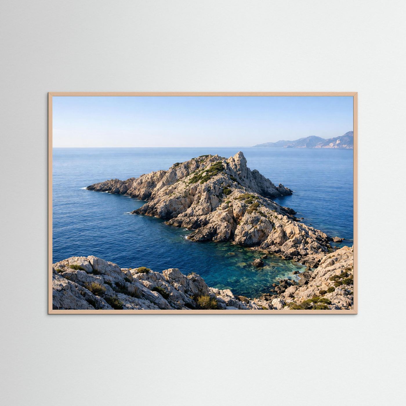 Felsige Halbinsel im weiten Ozean | Panorama Küste & Meer Poster Querformat