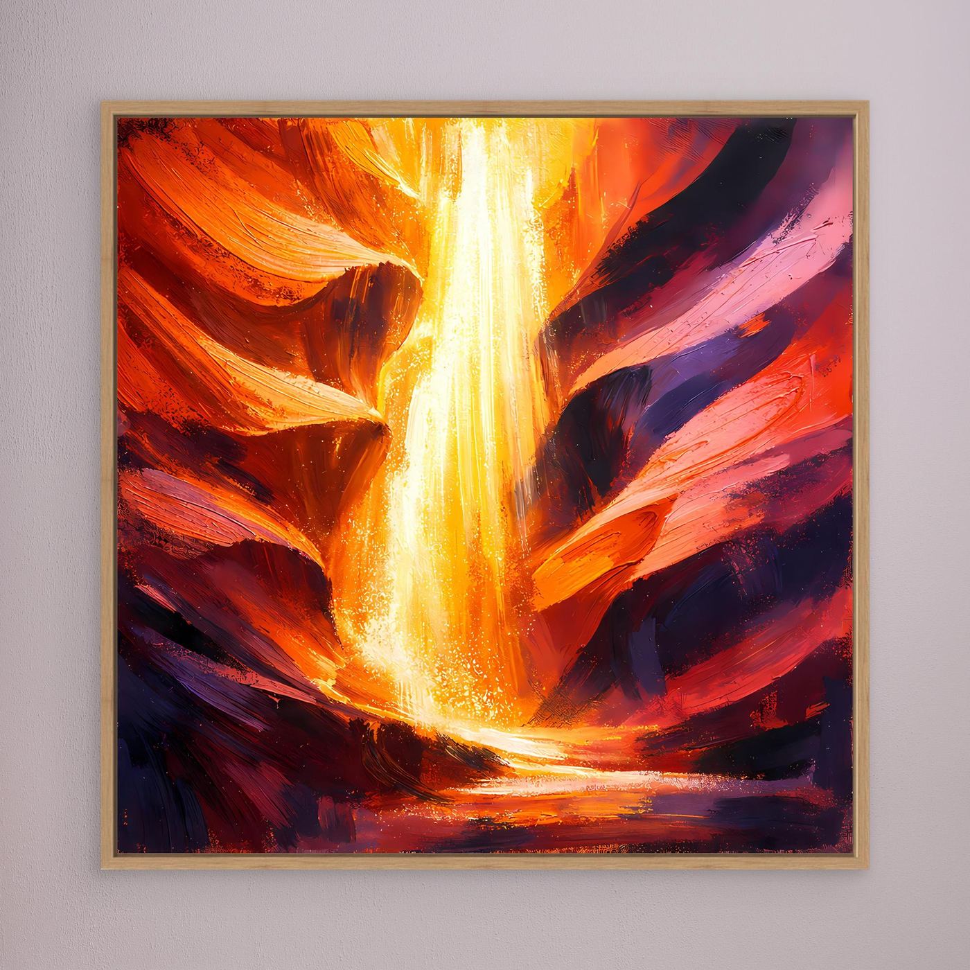 Leinwand Abstraktes Antelope Canyon Lichtspiel | Majestätisches Felsenschlucht Wandbild