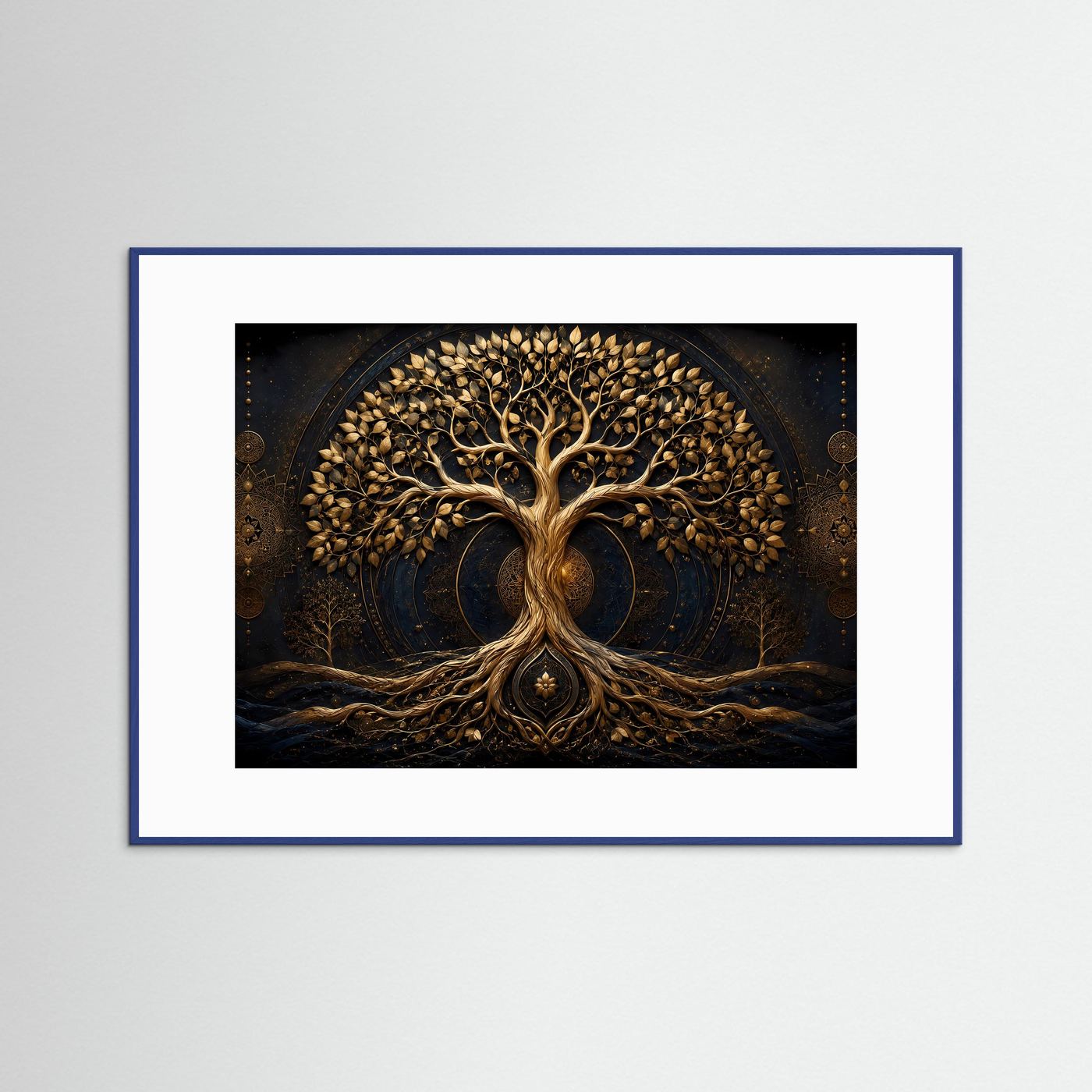 Symbol des Lebens | Edler Baum des Lebens mit goldenen Details Poster
