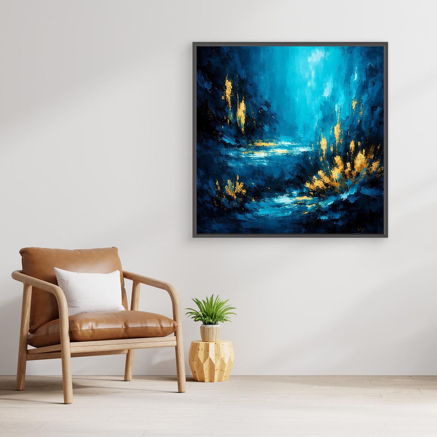 Leinwand Magische Unterwasser-Lagune | Abstraktes Korallen Wandbild