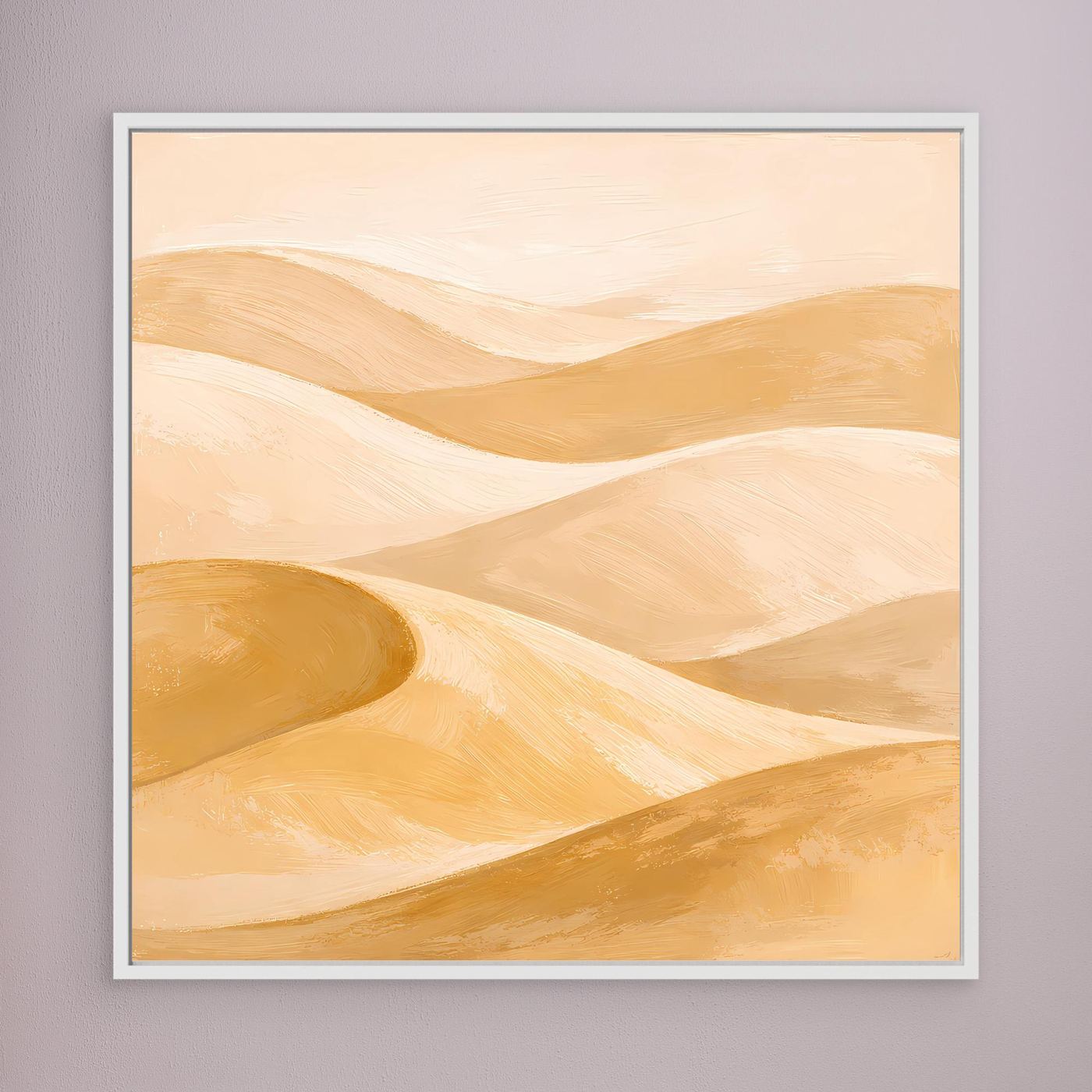Leinwand Sanfte Wüstendünen im Abendlicht | Abstraktes Sahara Wandbild