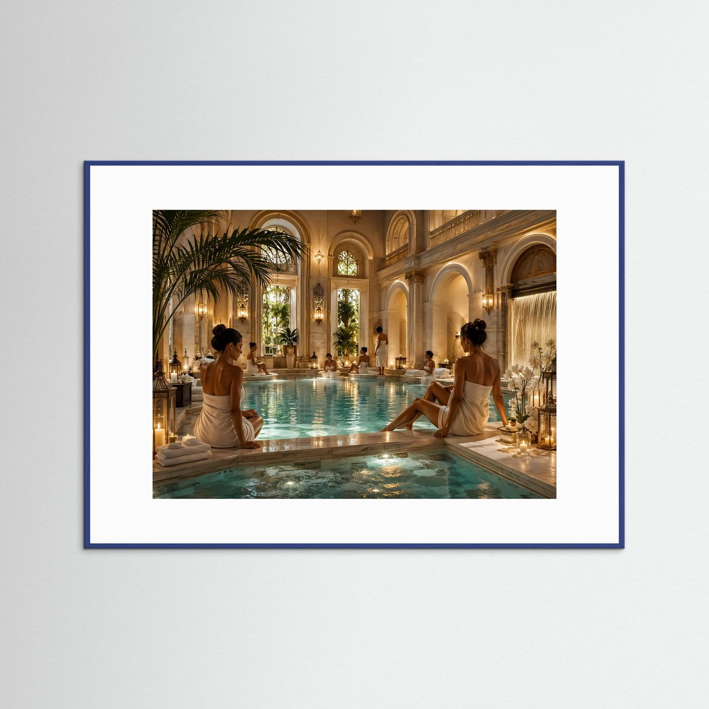 Oase der Ruhe | Luxus Spa & Wellness Oase Panorama Poster im Querformat