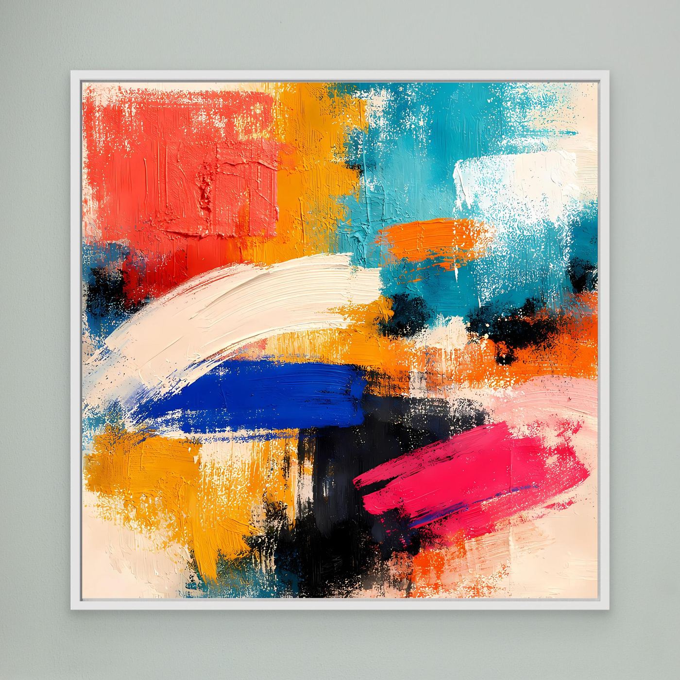 Leinwand Farbenfrohe Abstrakte Texturen | Modernes Color-Blocking Wandbild
