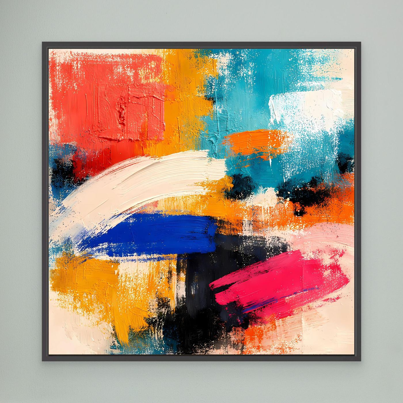 Leinwand Farbenfrohe Abstrakte Texturen | Modernes Color-Blocking Wandbild