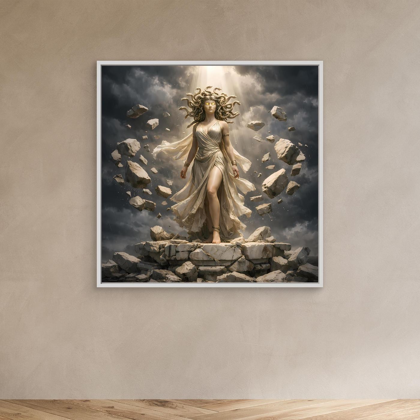 Premium Leinwand Medusa Gorgone Mythologie | Modernes Kunst Poster Fantasy Wandbild antik