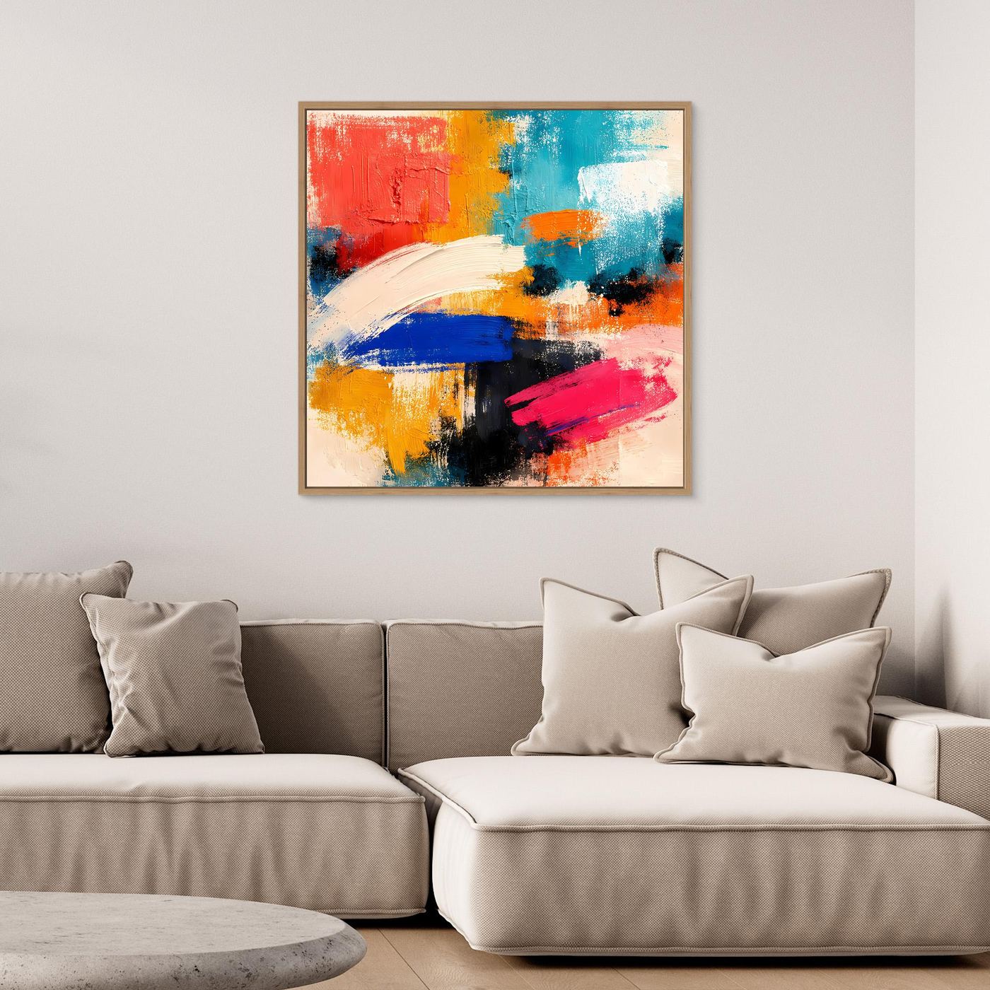 Leinwand Farbenfrohe Abstrakte Texturen | Modernes Color-Blocking Wandbild