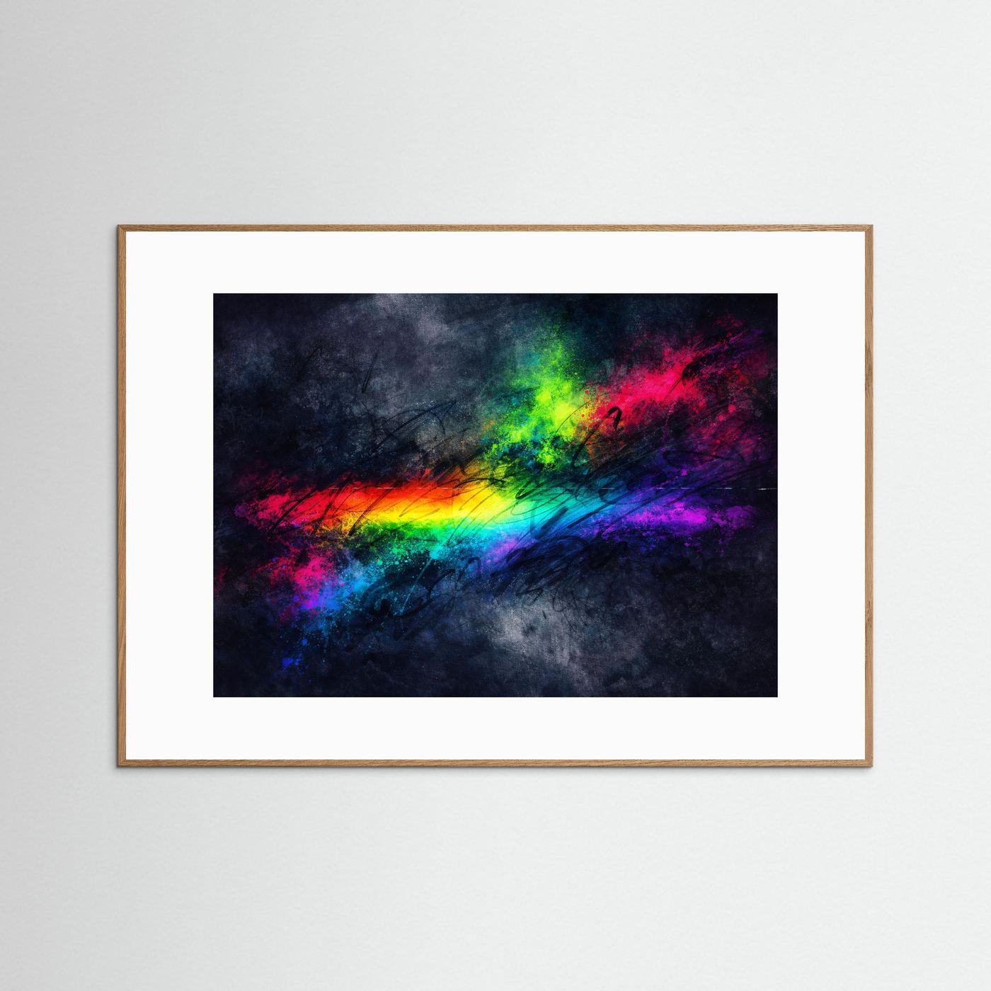 Abstrakte Energie & Farbdynamik | Moderner Kunst Print Querformat Wandbild