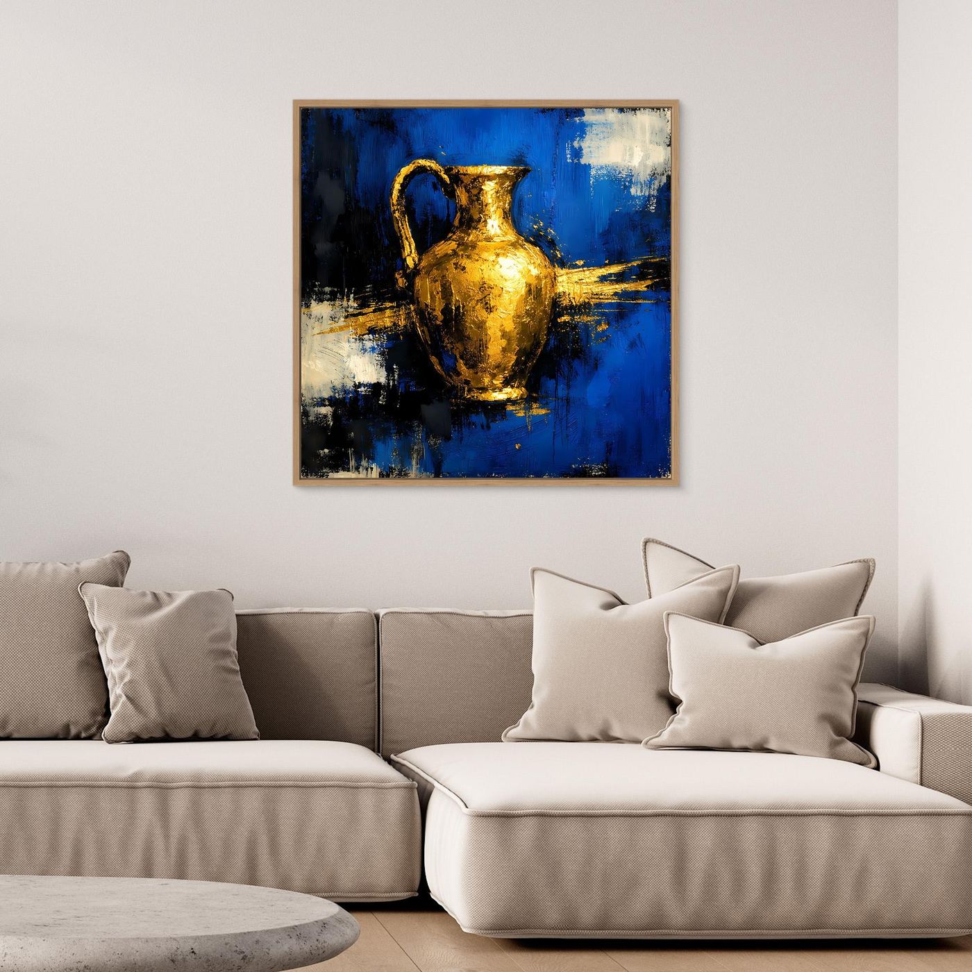 Leinwand Antike Goldene Amphore | Abstraktes Stillleben Wandbild