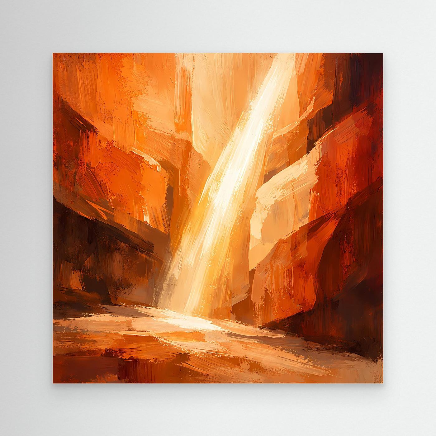 Leinwand Magischer Lichtstrahl im Canyon | Abstraktes Felsen Wandbild