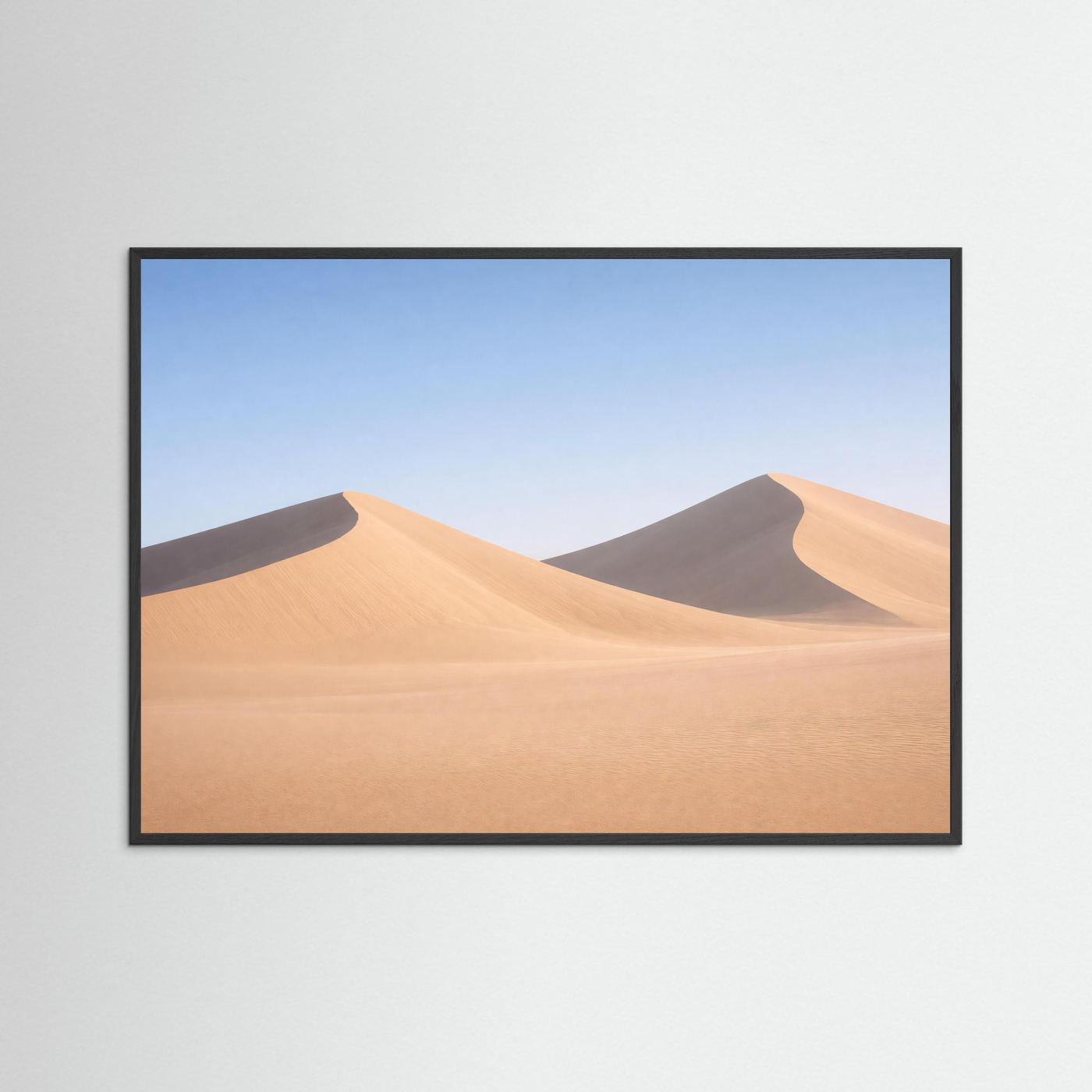 Minimalistische Sanddünen in der Wüste | Abstrakte Natur & Minimal Art Poster Querformat