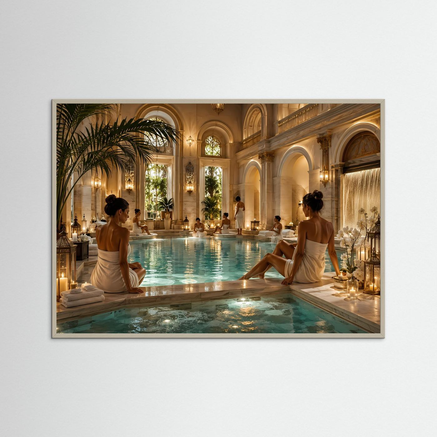 Oase der Ruhe | Luxus Spa & Wellness Oase Panorama Poster im Querformat