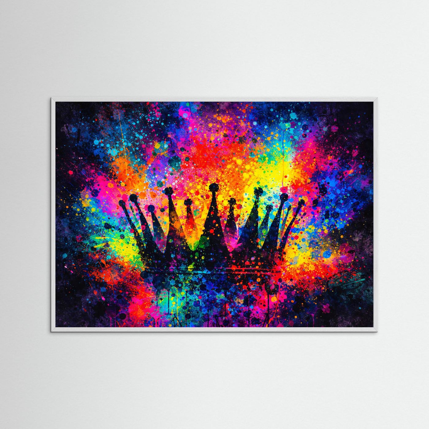 Krone Expressionismus | Farbgewaltiges & Abstraktes Royale Kunst Poster Querformat