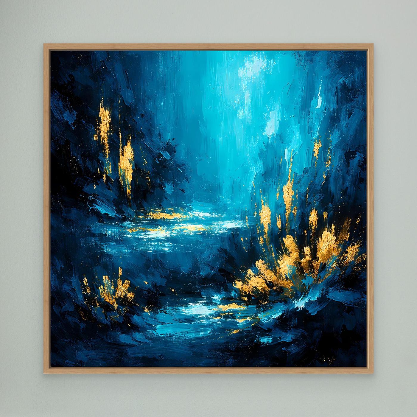 Leinwand Magische Unterwasser-Lagune | Abstraktes Korallen Wandbild