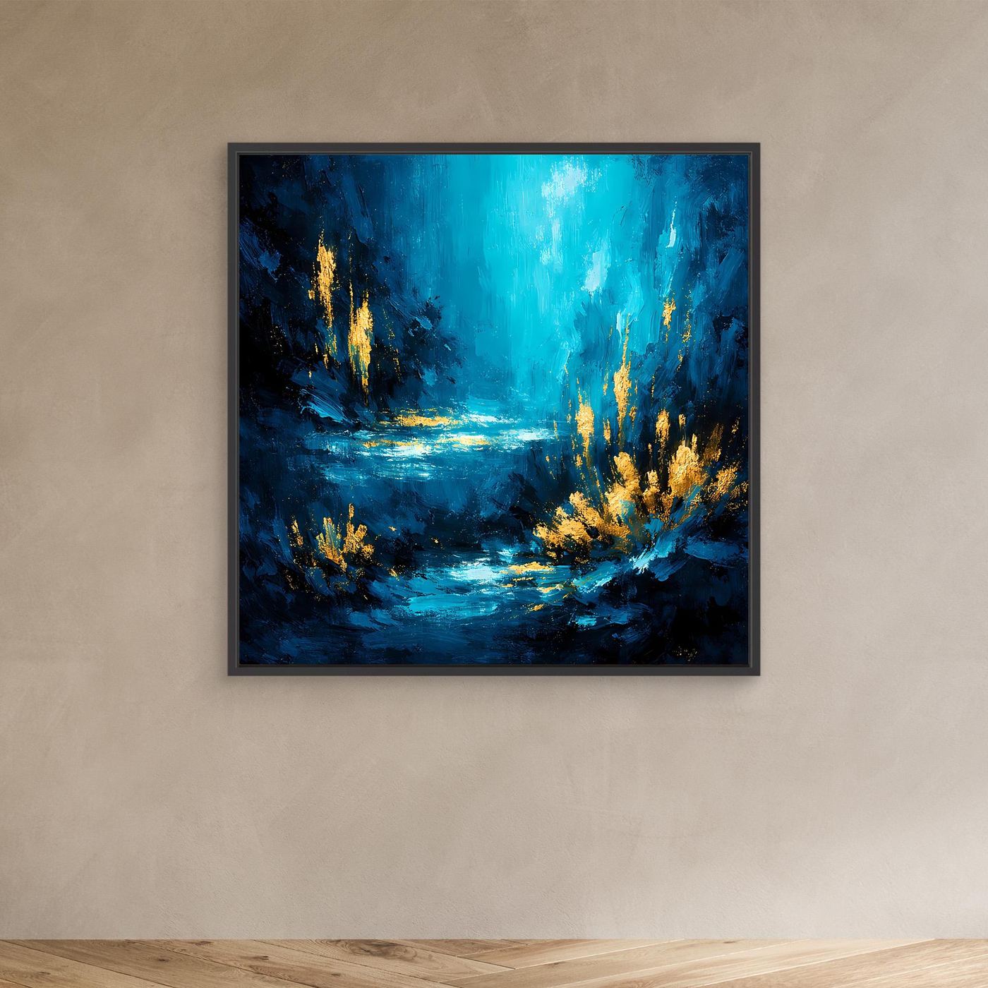 Leinwand Magische Unterwasser-Lagune | Abstraktes Korallen Wandbild