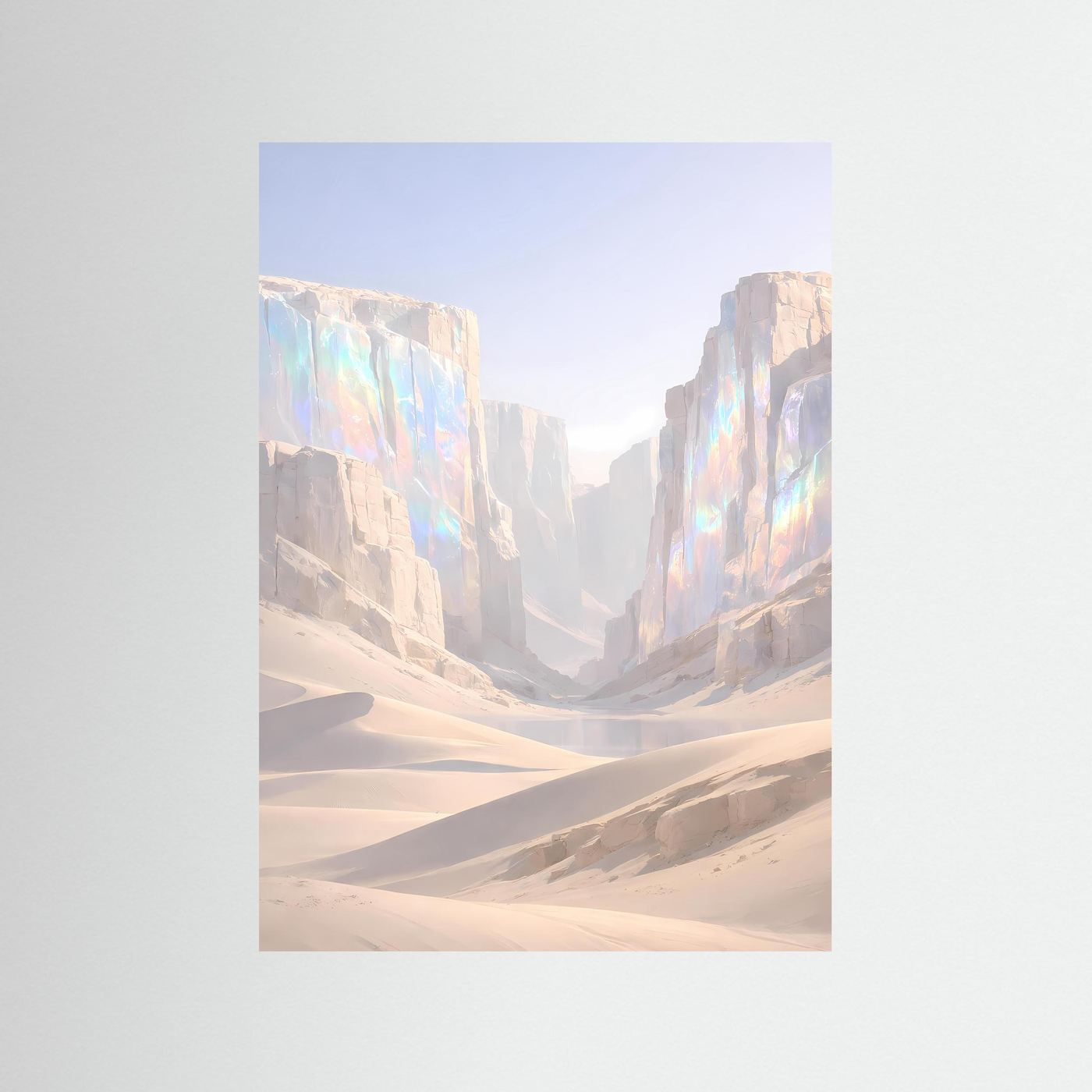 Poster Kristalline Schlucht in der Wüste | Majestätisches Canyon Wandbild