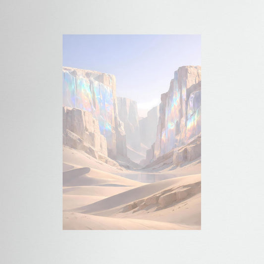Poster Kristalline Schlucht in der Wüste | Majestätisches Canyon Wandbild