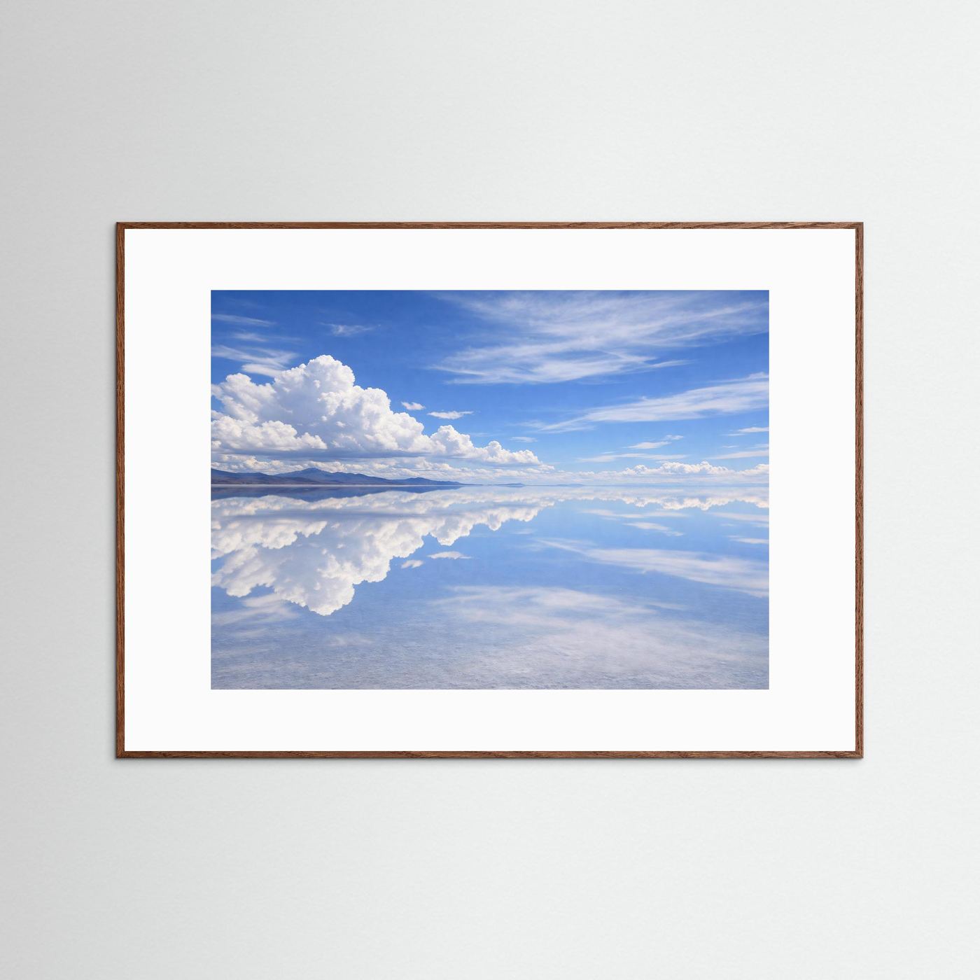 Spiegelung am Horizont | Salzwüste & Himmel Naturposter Querformat