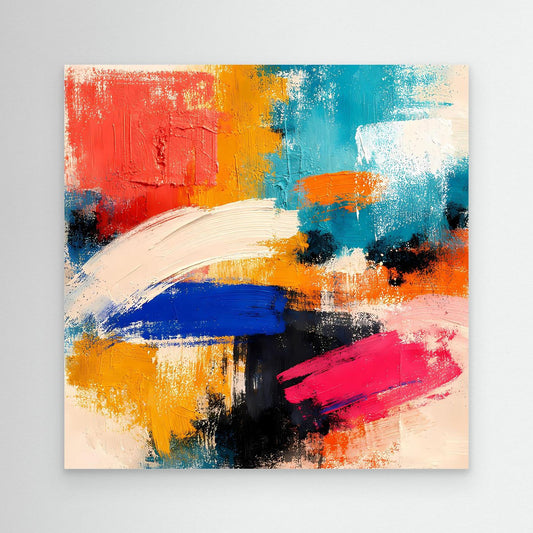 Leinwand Farbenfrohe Abstrakte Texturen | Modernes Color-Blocking Wandbild